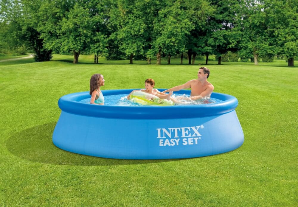 สระน้ำเป่าลม INTEX รุ่น EASY SET 10 ฟุต (แถมฟรีปั้มลมไฟฟ้าและชุดซ่อมสระว่ายน้ำ)